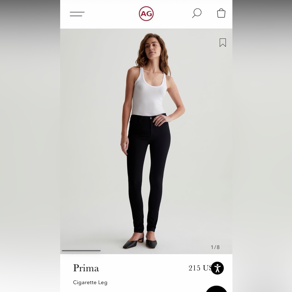 Ag Adriano Goldschmied Black Skinny Pants